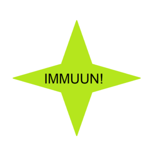 coronavirus sticker immuun