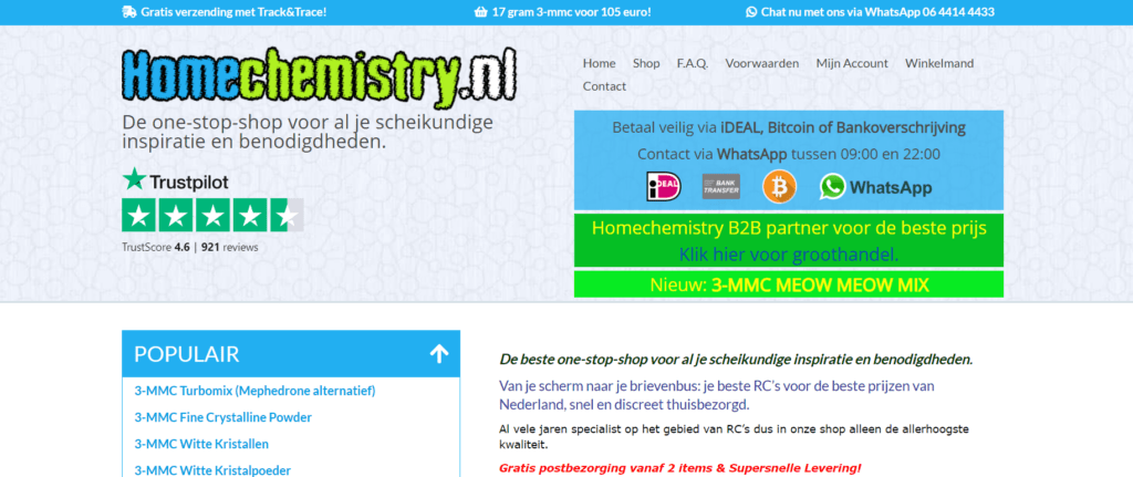 homechemistry.nl research chemical website