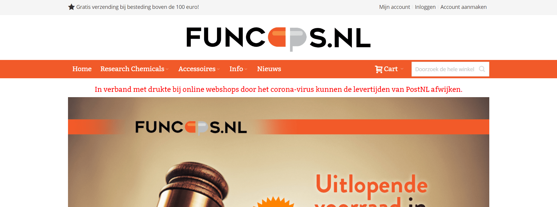 research chemicals website Funcaps.nl