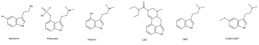 serotonine indool admine structuur